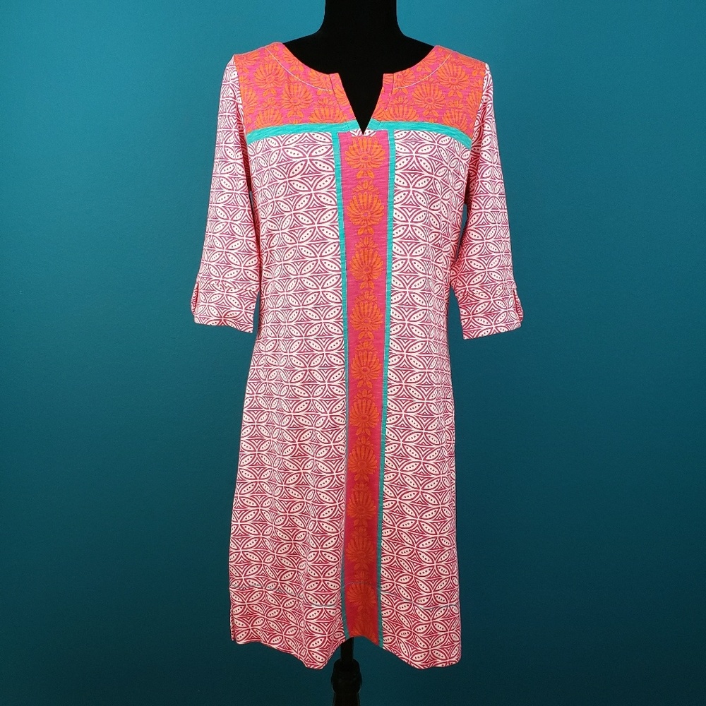 🆕️ 🌴 HATLEY Tropical Cotton Shift Dress // (NWT)